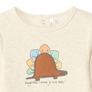 Pyjama in fluweel met fantasie dinosaurus voor babyjongens met verschillende openingen volgens leeftijd 