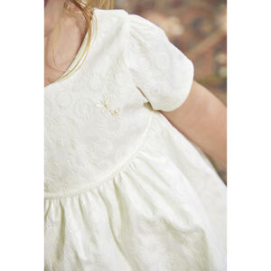 Ceremoniejurk in jacquard voor baby meisje 