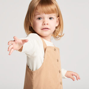 Rokjumpsuit voor babymeisjes in effen velours 