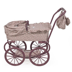 Poussette Landau Vintage pour poupée Cherry Fleurs 