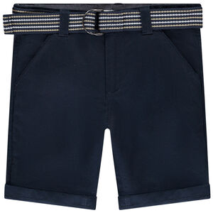 Bermuda uni avec ceinture fantaisie pour garçon  