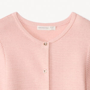 Vest met lange mouwen in effen gebreide stof voor meisjes 
