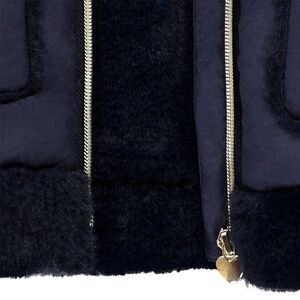 Donsjas met nepbont en kap voor meisjes 