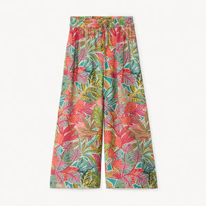 Losse en vloeiende broek met fantasiedruk voor meisjes 