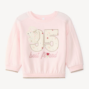 Sweater voor meisjes met hondenborduurwerk en fantasiedetails 