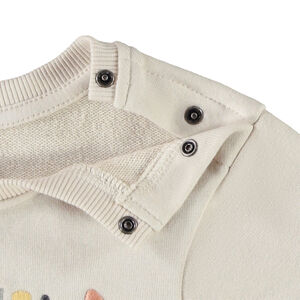 Sweatshirt in fleece met Engels borduursel voor jongen 