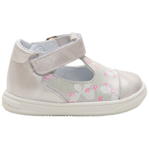 Salomés en cuir irisé à fleurs imprimées 