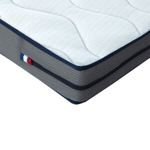 Matelas Dodolaine 60x120cm Face été/Face Hiver Blanc Anthracite 