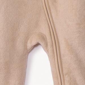 Pilotenpak in effen sherpa met berenoren voor babyjongens 