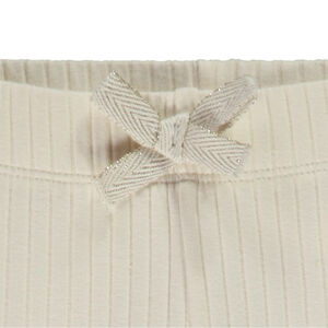 Legging met ribbelstructuur en strik voor meisjes 