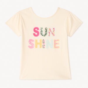 T-shirt manches courtes à sequins pour fille 