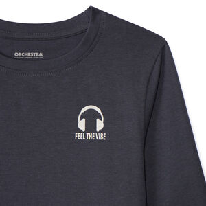 Set van 3 longsleeve T-shirts effen voor jongens 