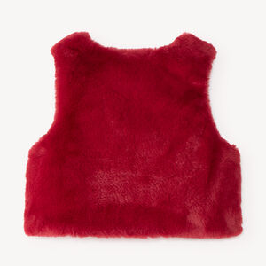 Gilet sans manches en fausse fourrure bébé fille 