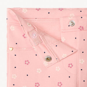 Fleece joggingbroek met fantasierijke alloverprint voor meisjes 