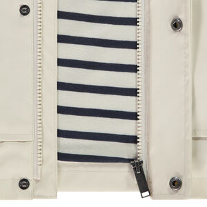 Parka waterafstotende met gestreepte voering voor jongens 