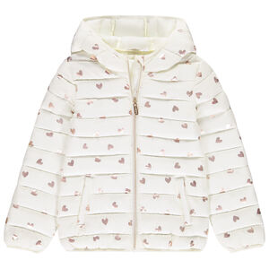 Doudoune légère imprimé cœurs irisés pour fille 