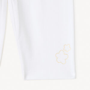 Lot de 2 corsaires unis avec fleurs dorées pour bébé fille 