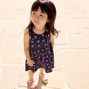 Robe sans manches imprimé fantaisie pour bébé fille 