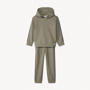 Ensemble jogging en nid d'abeille uni garçon 