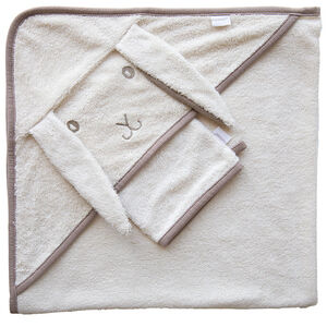 Cape de bain + gant - Lapin 