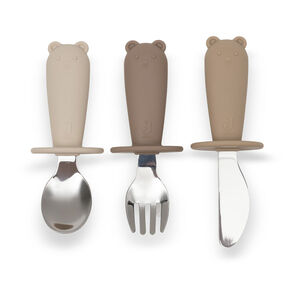 Bestekset handvatten in silicone Natural Shades 
