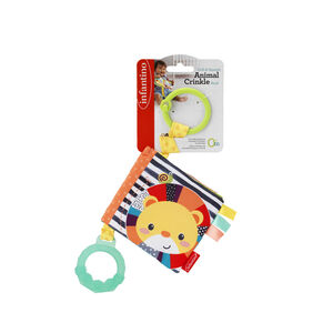 Livre d’éveil avec anneau de dentition – Link & Squeak Animal Crinkle Book 