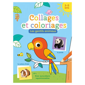 Livre FR Collages et coloriages Les gentils animaux 3/5A 