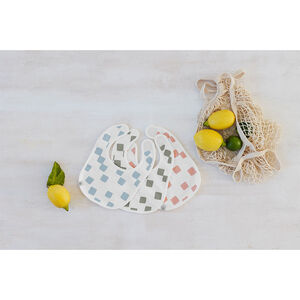 Set van 3 slabbetjes geboorte Happy Fruits 
