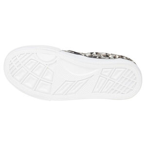 Baskets basses élastiquées en toile motif graphique 