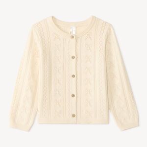Gilet en tricot ajouré bébé fille 