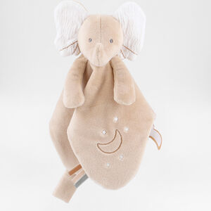 Doudou plat en veloudoux Bali l'éléphant 