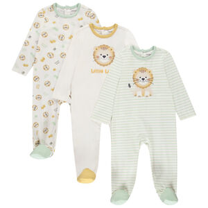 Lot de 3 dors-bien motifs lion pour bébé garçon avec ouvertures différentes selon l'âge 