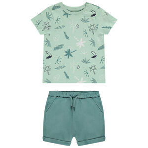 Ensemble 2 pièces imprimé palmiers pour bébé garçon 