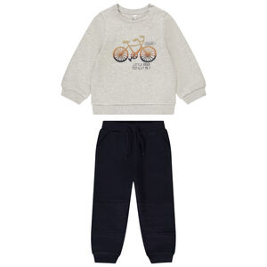 Ensemble jogging puff print vélo pour bébé garçon 