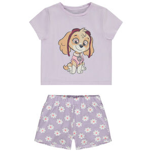 Set van 2 stukken t-shirt Skye Paw Patrol + short met print voor meisjes 