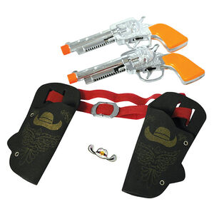 Set pistolets de cowboy factices et ceinture étuis 