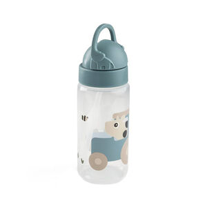 Fles met rietje 350ml Tiny Farm Blauw 