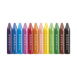 Set van 12 Jumbo waskrijtjes om te kleuren 
