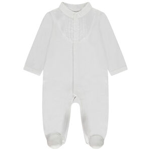 Dors-bien avec plastron et col mao pour bébé garçon 