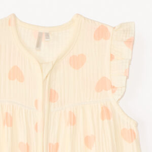 Slaapzak TOG 0.5 zonder mouwen met hartjesprint voor babymeisjes 