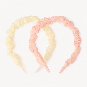 Set van 2 haarbanden in Engelse borduur voor meisjes 