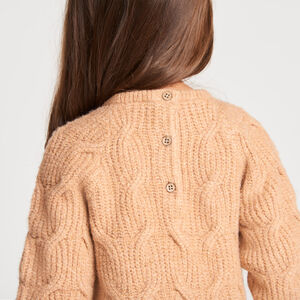Tricot gebreide jurk voor babymeisjes met knopen 