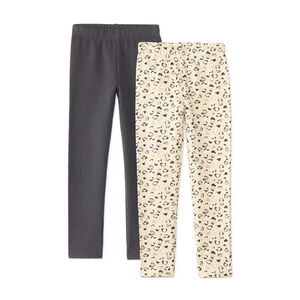 Set van 2 meisjeslegging in fleece 