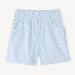 Short évasé en seersucker rayé pour fille 