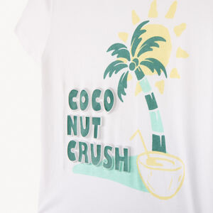 Set met t-shirt met korte mouwen + bermuda met kokosnootmotieven jongens 