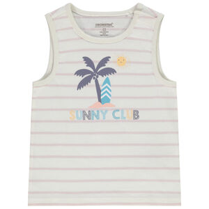 Débardeur en jersey à rayures et print pour bébé garçon 