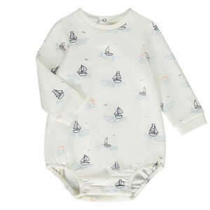 Sweat body manches longues imprimé voiliers pour bébé garçon 