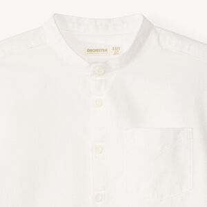 Korte mouw shirt met mao-kraag voor babyjongen 