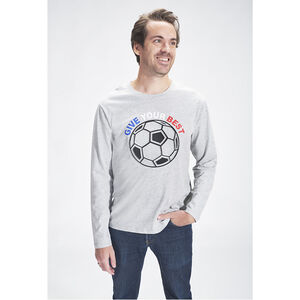 T-shirt heren in jersey print voetbal 