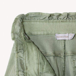 Jeans paperbag effen met riem om te knopen voor meisjes 